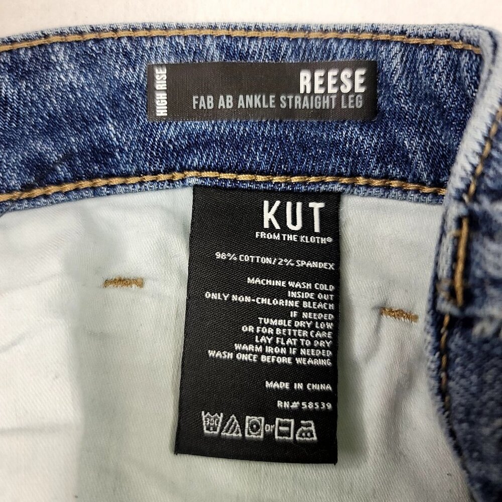 Kut From The Kloth Womens Reese Fab Ab Ankle Straight Leg Jeans 20W High Rise - Picture 9 of 14